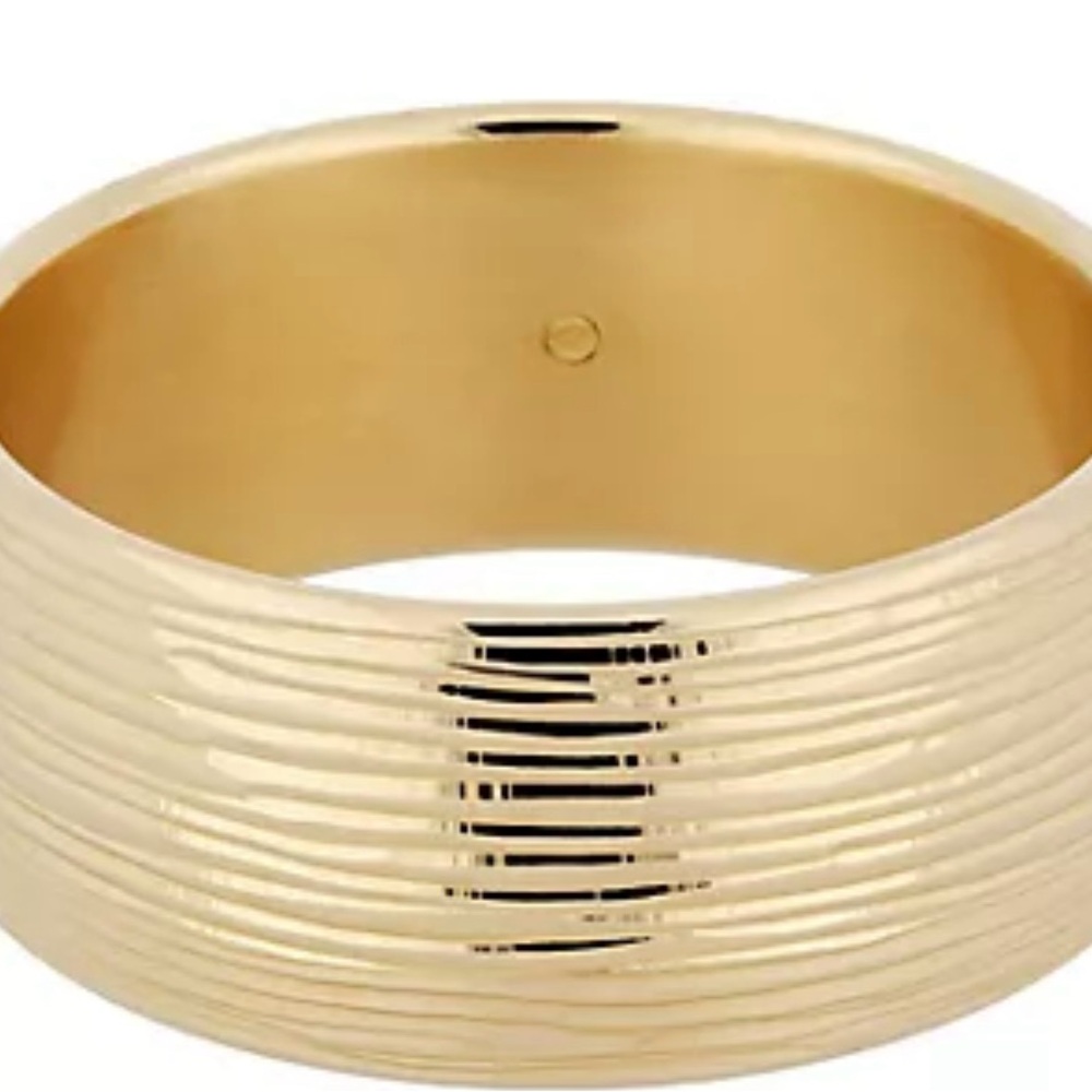 Gold Textured Bangle Bracelet